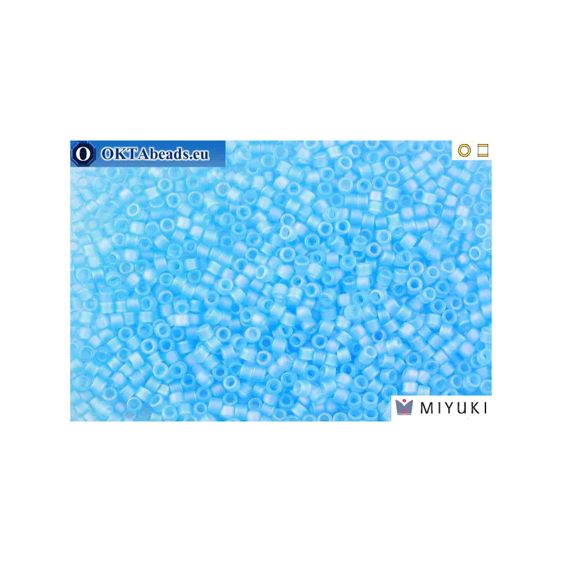 MIYUKI Beads Delica Matte Sky Blue AB 11/0 (DB861)