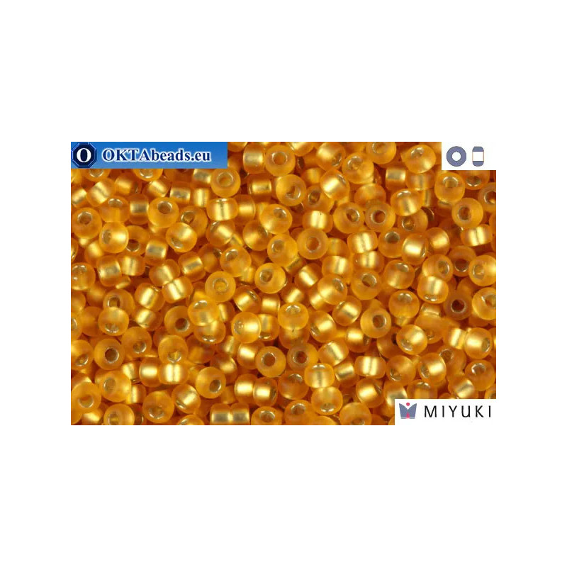 MIYUKI Beads Matte Silver Line Dark Gold (4F) 11/0