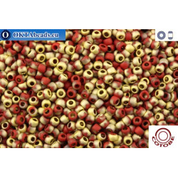 COTOBE Beads Brick-red and Gold Mat (J049) 11/0