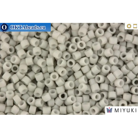 MIYUKI Delica Matte Opaque Light Smoke (DB1518) 11/0