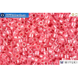 MIYUKI Delica Lined Crystal/Rose Luster (DB236) 11/0