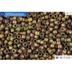 MIYUKI Delica Matte Metallic Green/Pink (DB380) 11/0