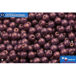 Round czech beads lilac gold luster (02010/15726) 4mm