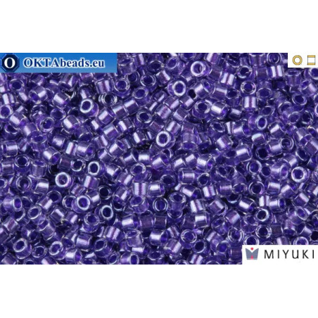 MIYUKI Beads Delica Sparkling Purple Lined Crystal 11/0 (DB906)