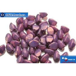 Czech buckwheat beads lilac gold luster (02020/15726) 5mm