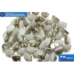Czech buckwheat beads alabaster hematite (02020/27401) 5mm