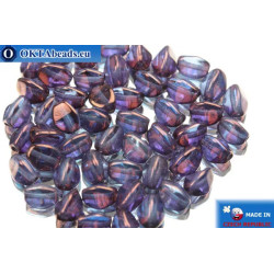 Czech buckwheat beads blue gold luster (00030/15726) 5mm