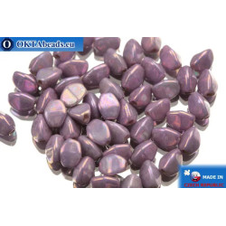 Czech buckwheat beads lilac gold luster (02020/15781) 5mm