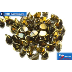 Czech buckwheat beads crystal gold (00030/98543) 5mm