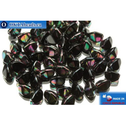 Czech buckwheat beads black iris (23980/29121) 5mm