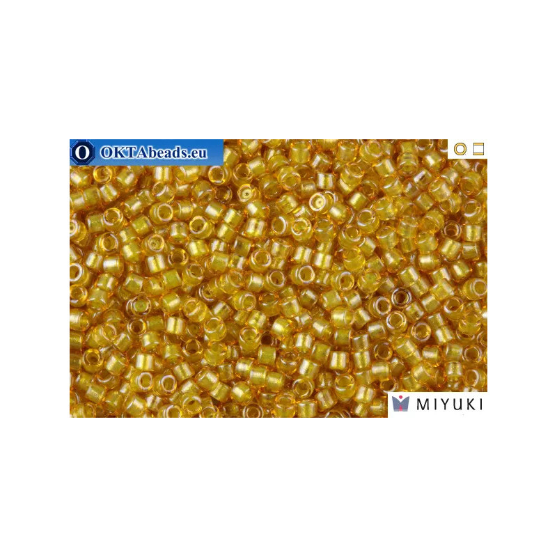 MIYUKI Beads Delica Sparkling Lined Topaz 11/0 (DB911)