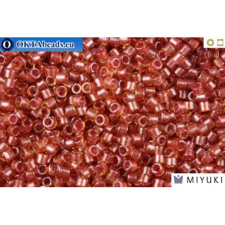 MIYUKI Beads Delica Sparkling Salmon Lined Topaz 11/0 (DB913)