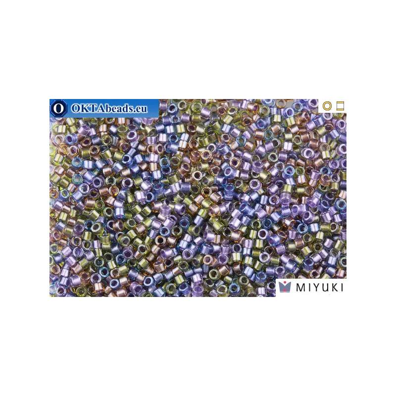 MIYUKI Beads Delica Lined Purple Bronze Mix 11/0 (DB986)