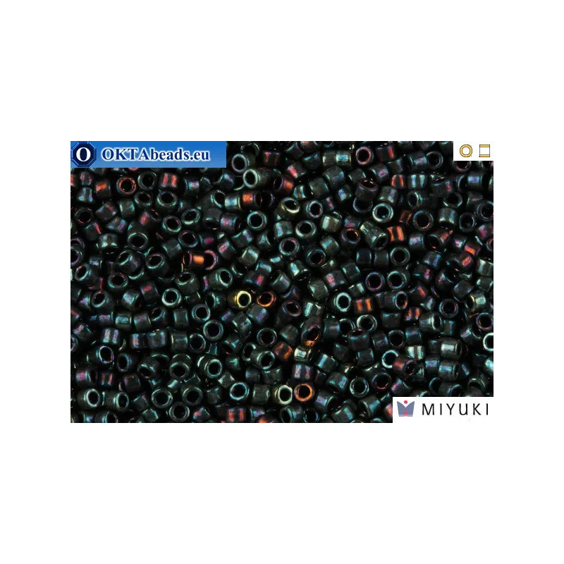 MIYUKI Beads Delica Metallic Midnight Blue Gold Iris 11/0 (DB1003)