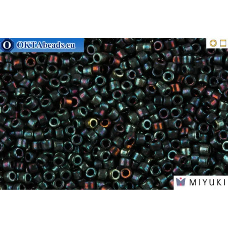 MIYUKI Beads Delica Metallic Midnight Blue Gold Iris 11/0 (DB1003)