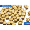 Czech rose petals beads gold matte (00030/01710) 8x7mm
