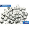 Czech rose petals beads silver matte (02010/01700) 8x7mm