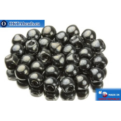 Mushroom czech beads hematite (23980/14400) 6x5mm