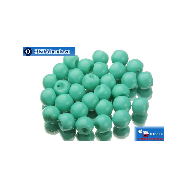Mushroom czech beads turquoise (63130) 6x5mm