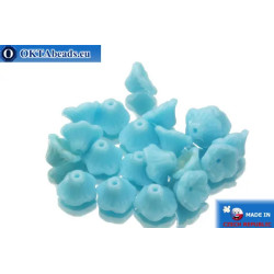Flower cup czech beads blue (63020) 7x5mm
