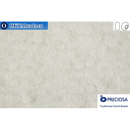 Preciosa czech seed beads 1 quality crystal matte (00050) 10/0