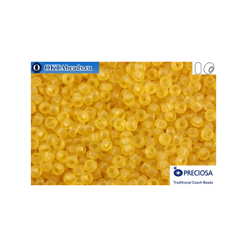 Preciosa czech seed beads 1 quality yellow matte (10020) 10/0