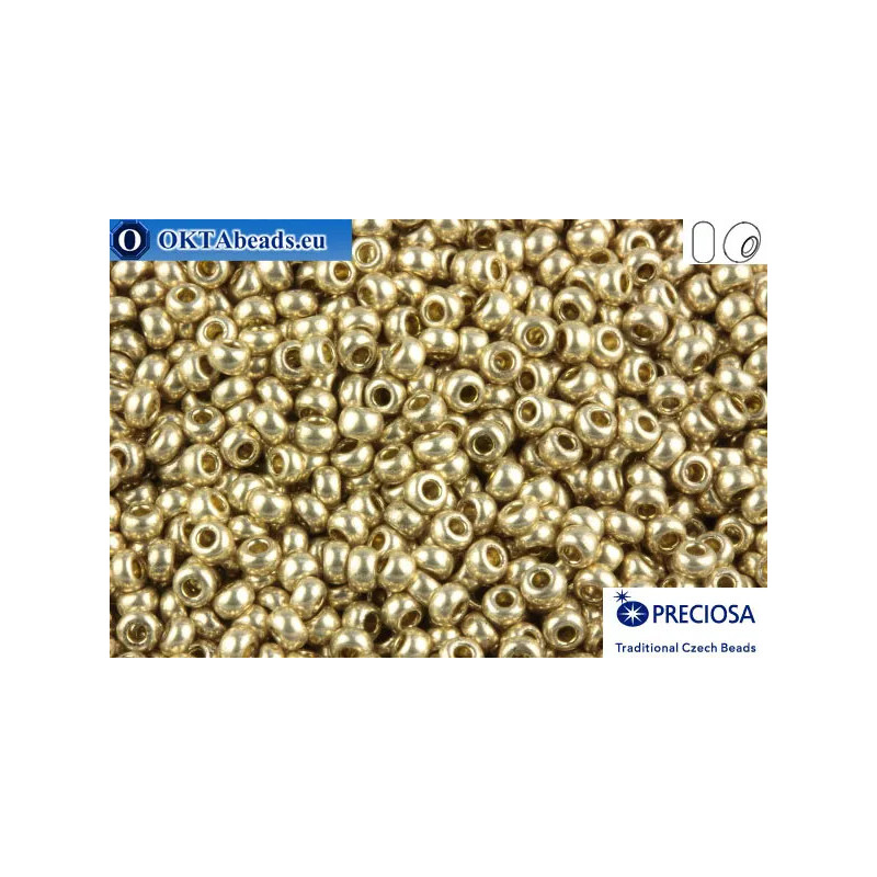 Preciosa czech seed beads 1 quality silver metallic (18113) 10/0