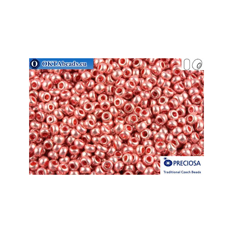 Preciosa czech seed beads 1 quality pink metallic (18191) 10/0