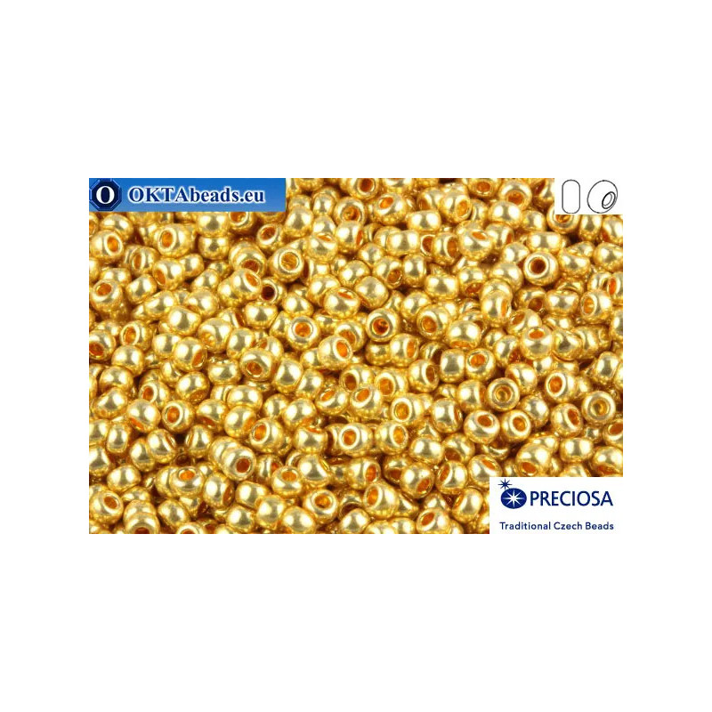 Preciosa czech seed beads 1 quality gold metallic (18383) 10/0