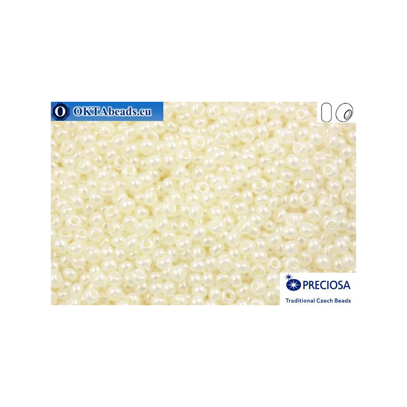 Preciosa czech seed beads 1 quality white pearl (47102) 10/0