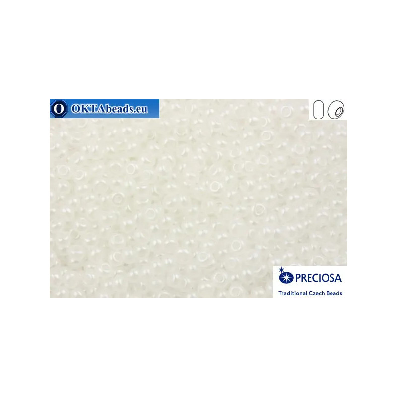 Preciosa czech seed beads 1 quality white luster (57102) 10/0
