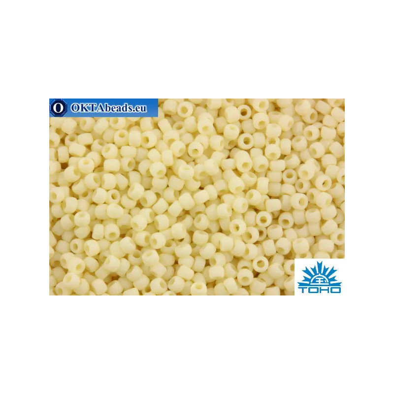 TOHO Beads Round Opaque-Frosted Lt Beige (51F) 11/0
