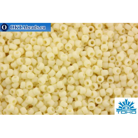 TOHO Beads Round Opaque-Frosted Lt Beige (51F) 11/0