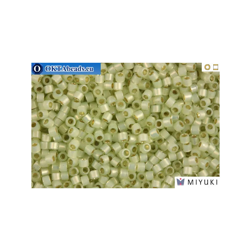 MIYUKI Beads Delica Silver Line Pale Lime Opal 11/0 (DB1453)