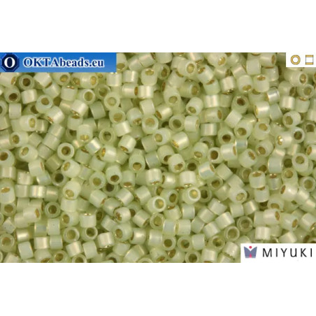 MIYUKI Beads Delica Silver Line Pale Lime Opal 11/0 (DB1453)