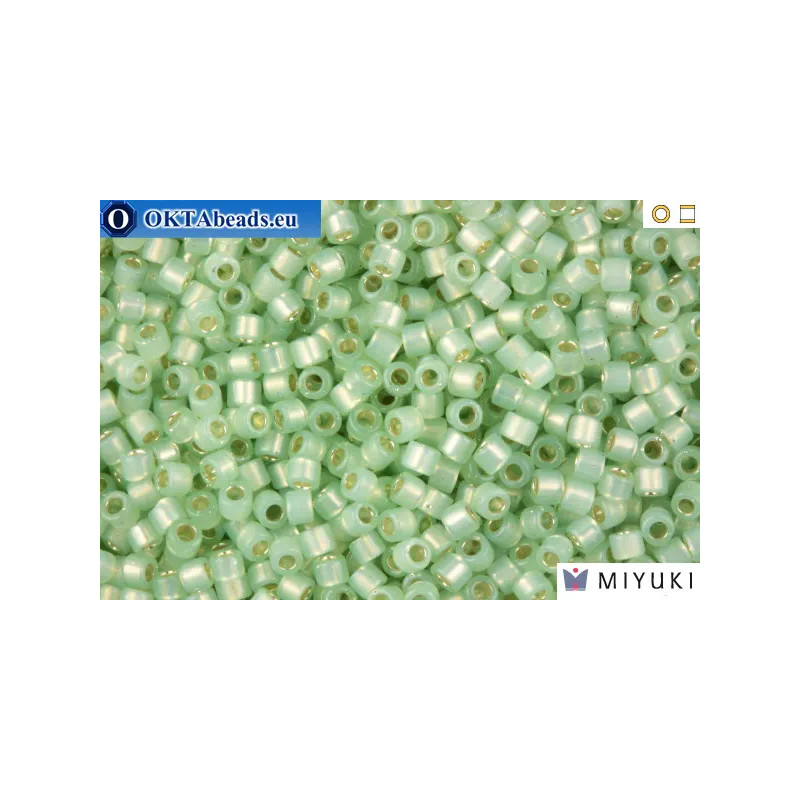 MIYUKI Beads Delica Silver Lined Light Moss Opal 11/0 (DB1454)
