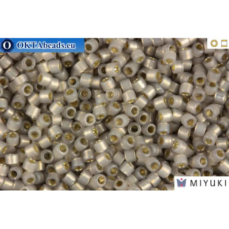 MIYUKI Beads Delica Silver Line Light Taupe Opal 11/0 (DB1456)