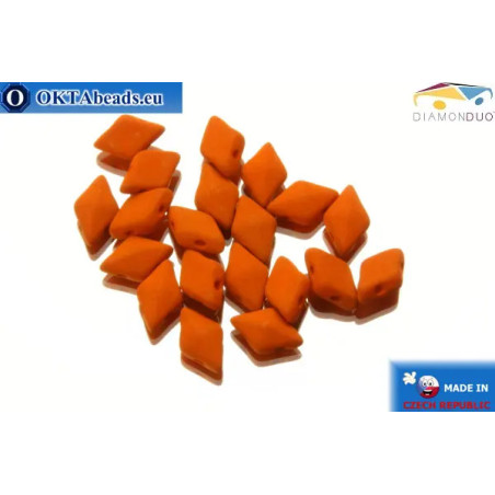 DiamonDuo 2-hole beads brown matte 5x8mm