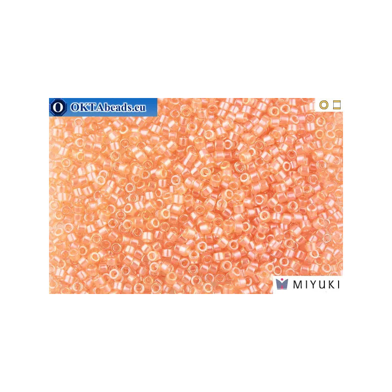 MIYUKI Beads Delica Transparent Peach Luster 11/0 (DB1480)