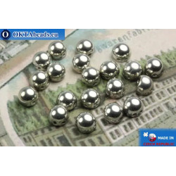 Cabochon Beads silver (27000CR) 6mm