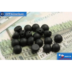 Cabochon Beads black matte (M23980) 6mm