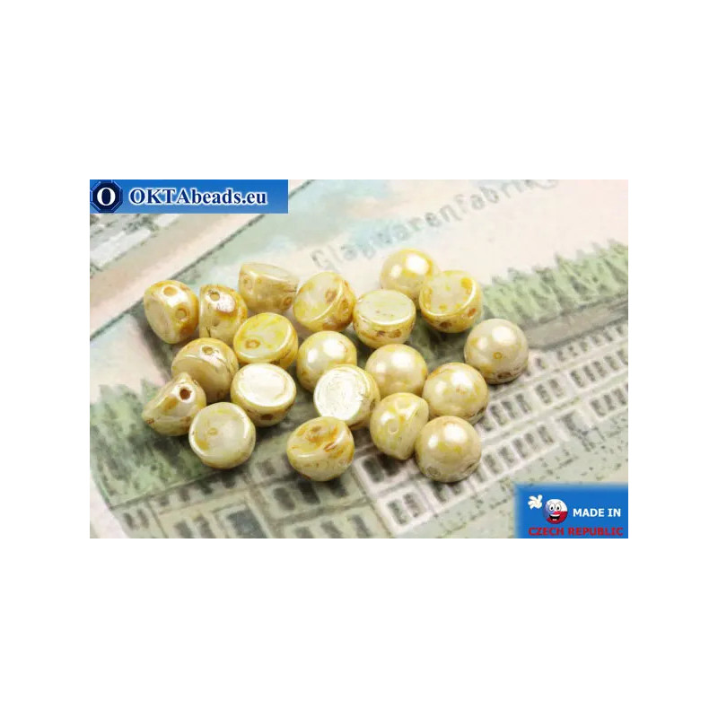 Cabochon Beads white travertin (65401WH) 6mm