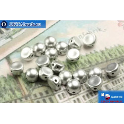 Cabochon Beads silver matte (K0170JT) 6mm