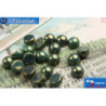 Cabochon Beads turquoise gold luster (LG63150) 6mm