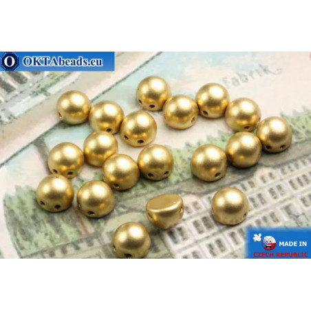 Cabochon Beads gold matte (K0171JT) 6mm