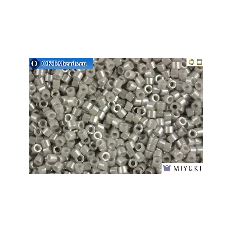 MIYUKI Beads Delica Opaque Light Smoke Ceylon 11/0 (DB1538)