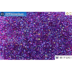 MIYUKI Beads Delica Fuchsia Lined Aqua AB 11/0 (DB1755)