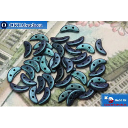Crescent Beads blue metallic (94105JT) 3x10mm