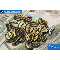 Crescent Beads brown iris (21415JT) 3x10mm