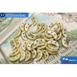 Crescent Beads white travertin (65401AL) 3x10mm